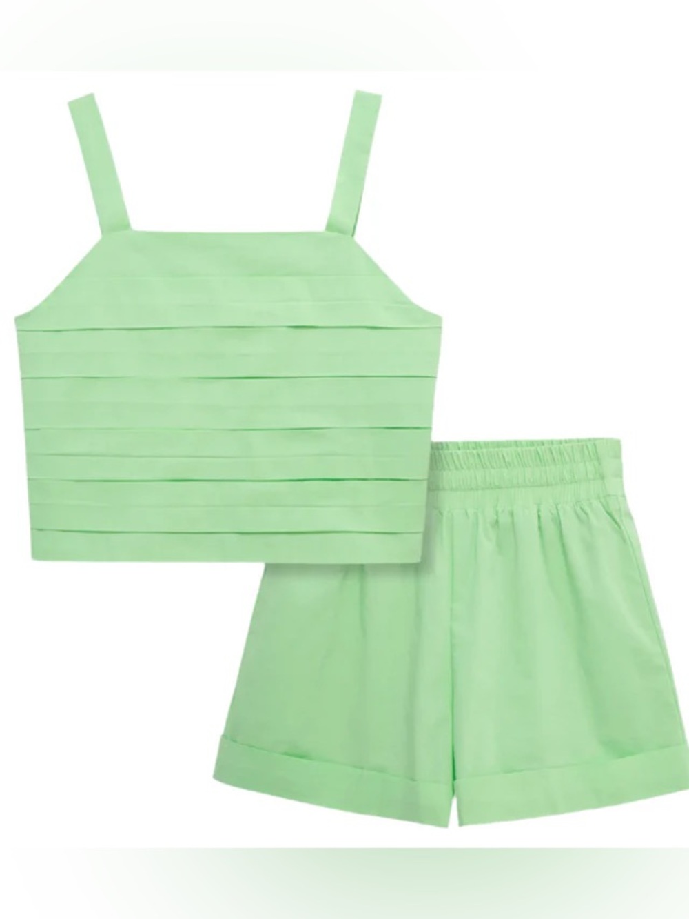 TANK & SHORT SET - LIME GREEN